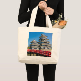 Matsumotokasteel en brug grote tote bag