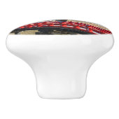 Matsumotokasteel en brug keramische knop (Zijkant)