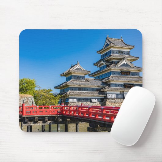 Matsumotokasteel en brug muismat (Met muis)
