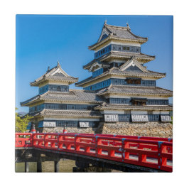 Matsumotokasteel en brug tegeltje