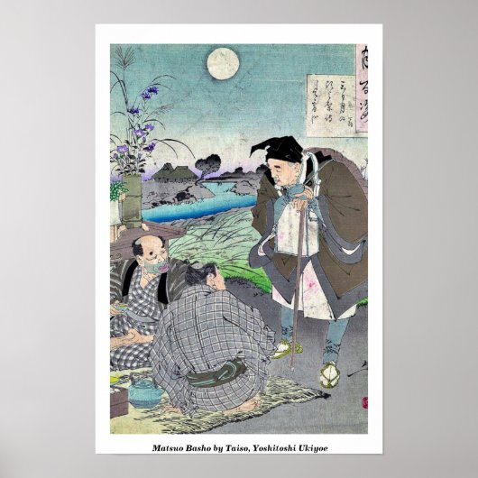 Matsuo Basho door Taiso, Yoshitoshi Ukiyoe Poster (Voorkant)
