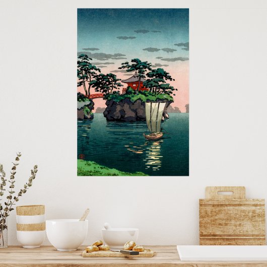 Matsushima van Tsuchiya Koitsu Poster (Keuken)