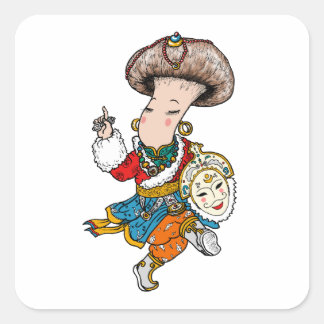 Matsutake Paddenstoel Jonge Man — Schimmel Sticker