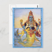 Matsya met de Vedas als zuigelingen Briefkaart (Voorkant / Achterkant)