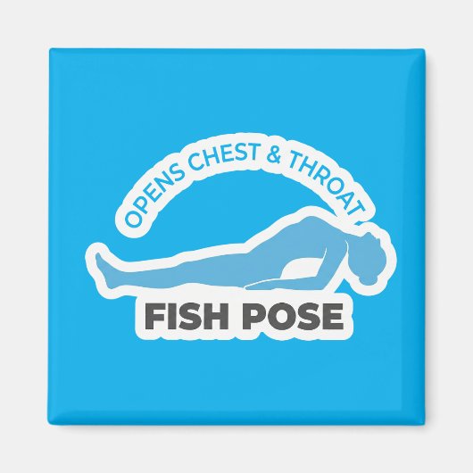 Matsyasana Vis Pose • Opent Borst & Keel Yoga Magneet (Voorkant)
