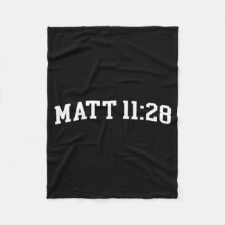 Matt 11_28  fleece deken