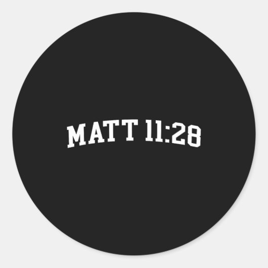 Matt 11_28  ronde sticker (Voorkant)