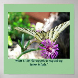 Matt 11:30 van de christenscriptie poster