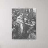 Matt 14A Herodes' dochter ontvangt het hoofd  Canvas Afdruk (Voorkant)