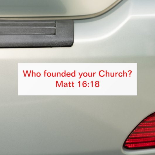 Matt 16:18 bumpersticker (Op auto)