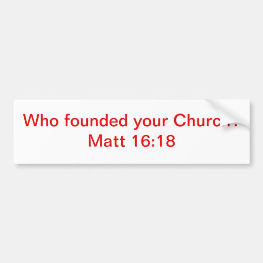 Matt 16:18 bumpersticker (Voorkant)