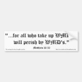 Matt 26:52 bumpersticker (Voorkant)