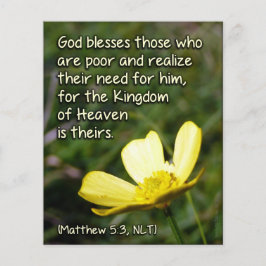 Matt 5v3 - God geeft de armen de schuld Flyer
