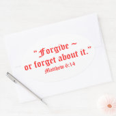 Matt 6:14 ovale sticker (Envelop)