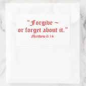 Matt 6:14 rechthoekige sticker (Tas)