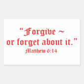 Matt 6:14 rechthoekige sticker (Voorkant)