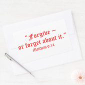 Matt 6:14 rechthoekige sticker (Envelop)