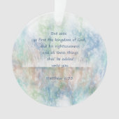 Matt 6:33 zoekt Ye First God Bijbelscriptie Ornament (voorkant)