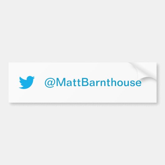 Matt Barnthouse Twitter Bumpersticker (Voorkant)