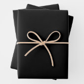 Matt Black Wrapping Paper - Dark Matt Gift Wrap (In situ)