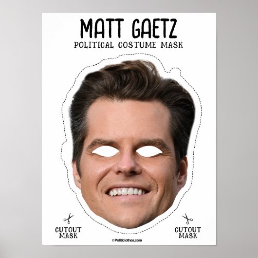 Matt Gaetz kostuummasker Poster (Voorkant)