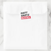 Matt Gaetz Sucks Ronde Sticker (Tas)