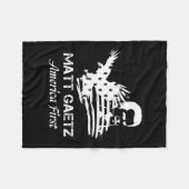Matt Gaetz tegenover American Flag Eagle Trump 202 Fleece Deken (Voorkant (Horizontaal))