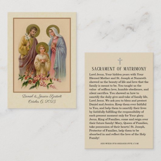 Matt & Haley Wascher Place Card Plaatskaartje (Voorkant / Achterkant)