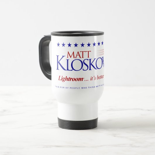 Matt Kloskowski Tumbler Reisbeker (Voorkant links)