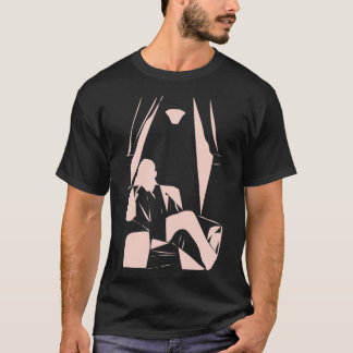 Matt Maltese Block Pink on Black T-shirt