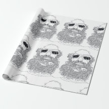 Matt met een vogel in zijn baarddewerkpapier