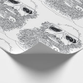 Matt met een vogel in zijn baarddewerkpapier cadeaupapier (Hoek)