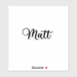 Matt Name - Handgeschreven kalligrafie Sticker