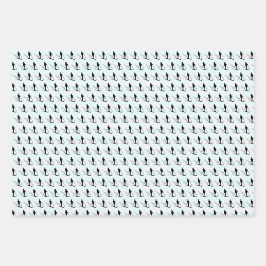 matt wrapping paper downhill skier graphic design (Voorkant 2)