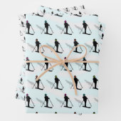 matt wrapping paper downhill skier graphic design (In situ)