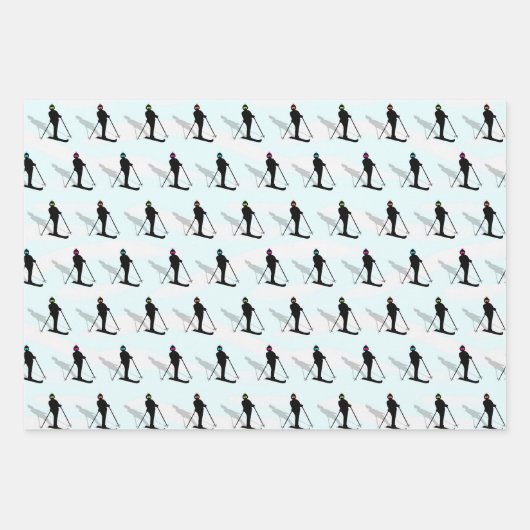 matt wrapping paper downhill skier graphic design (Voorkant)