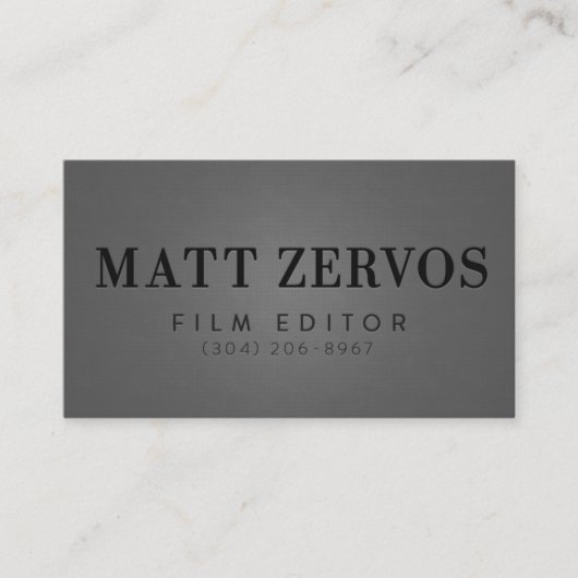 Matt Zervos Visitekaartje (Voorkant)