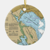 Mattapoisett MA Harbor Chart Keramisch Ornament (Voorkant)