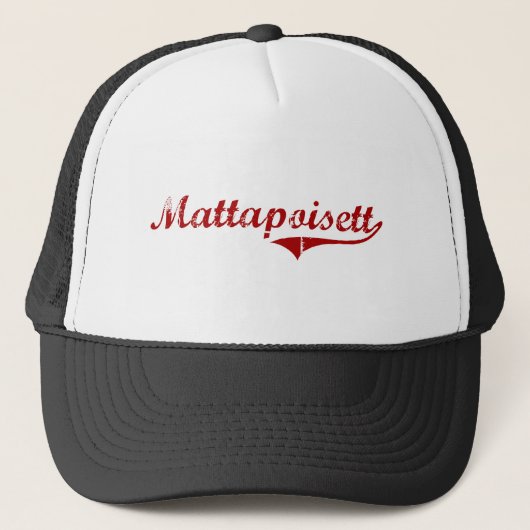Mattapoisett Massachusetts Classic Design Trucker Pet (Voorkant)