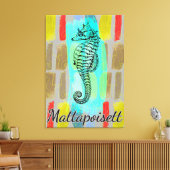 Mattapoisett Seahorse Canvas (Insitu (Woonkamer))