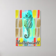 Mattapoisett Seahorse Canvas