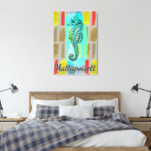 Mattapoisett Seahorse Canvas Afdruk (Insitu (Slaapkamer))