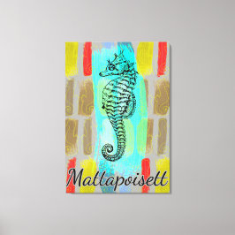 Mattapoisett Seahorse Canvas Afdruk