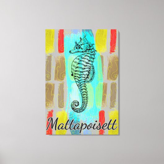 Mattapoisett Seahorse Canvas Afdruk (Voorkant)