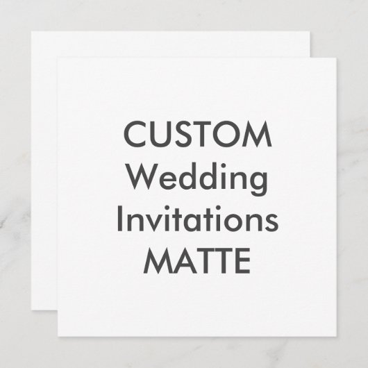 MATTE 120 lb 5,25-inch Square Wedding Invitations Kaart (Voorkant / Achterkant)