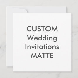 MATTE 120 lb 5,25-inch Square Wedding Invitations Kaart