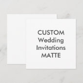 MATTE 120 lb 5,25-inch Square Wedding Invitations Kaart (Voorkant / Achterkant)