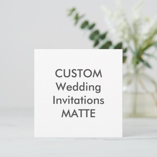 MATTE 120 lb 5,25-inch Square Wedding Invitations Kaart (Staand voorkant)