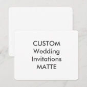 MATTE 120 lb 5,5 inch x 4,25 inch bruiloft Kaart (Voorkant / Achterkant)