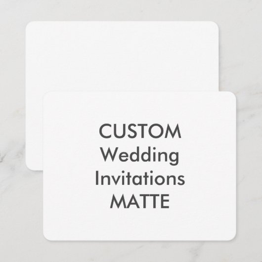 MATTE 120 lb 5,5 inch x 4,25 inch bruiloft Kaart (Voorkant / Achterkant)